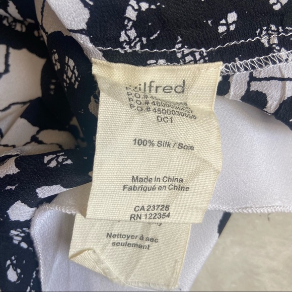 Aritzia Under/Wilfred black white silk camisole XS - Picture 5 of 7